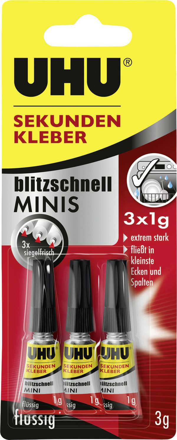 UHU MINIS Sekundenkleber 45440 3 St.