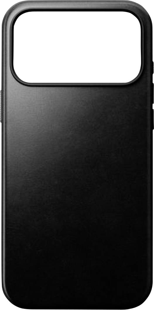 Schwarze Smartphone-Schutzhülle mit großem rechteckigem Kameraausschnitt oben.