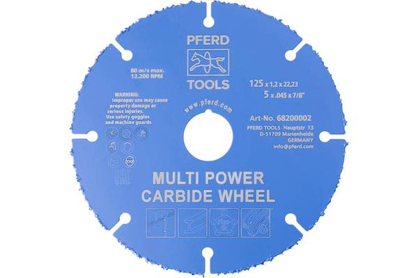 PFERD TOOLS POS MULTI POWER CARBIDE WHEEL DS 125X1,2X22,23 68200002 Trennscheibe 125 mm 1 St.