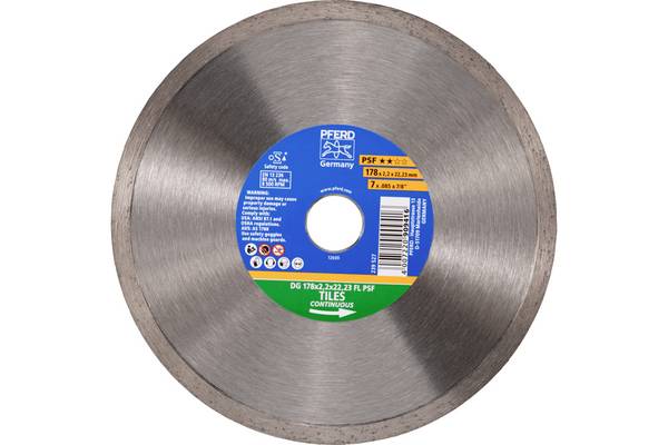PFERD TOOLS 68300049 DG 178 x 2,2 x 22,23 FL PSF Diamanttrennscheibe Durchmesser 178 mm Bohrungs-Ø 22.23 mm Fliesen 1 St.