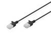 Digitus DK-1618-003S-BL RJ45 Patchkabel CAT 6 U/UTP 0.3 m Schwarz 1 St.