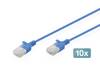 Digitus DK-1618-015S-B-10 RJ45 Patchkabel CAT 6 U/UTP 1.5 m Blau 10 St.