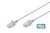 Digitus DK-1618-020S-10 RJ45 Patchkabel CAT 6 U/UTP 2 m Grau 10 St.