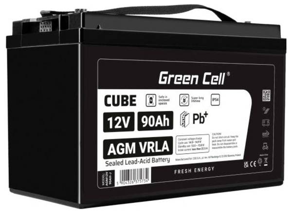 Green Cell GC-AGM12V90AH-J Bleiakku Blei-Vlies (AGM) 90 Ah 12 V 1 St.