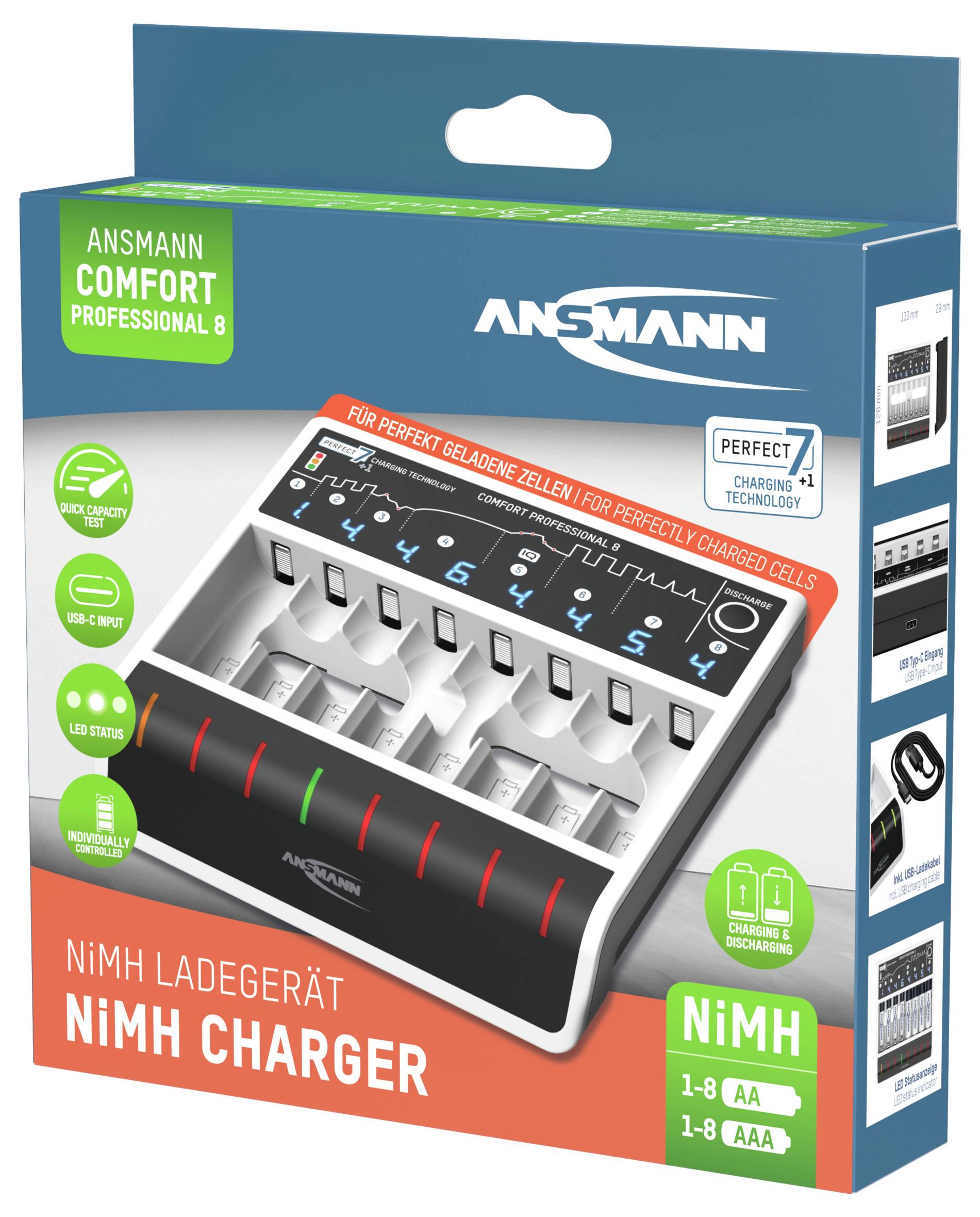 Ansmann Comfort Professional 8 USB Ladegerät-1