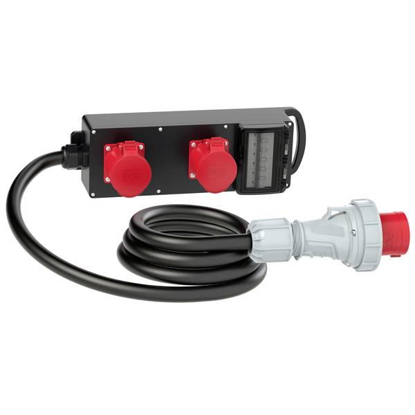 PC Electric 9441853  Steckdosen-Verteiler Schwarz