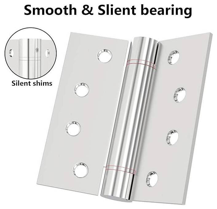TOOLCRAFT 304 Edelstahl Türscharnier 100x76mm, 2 stk set 101 mm 1 Paar-3