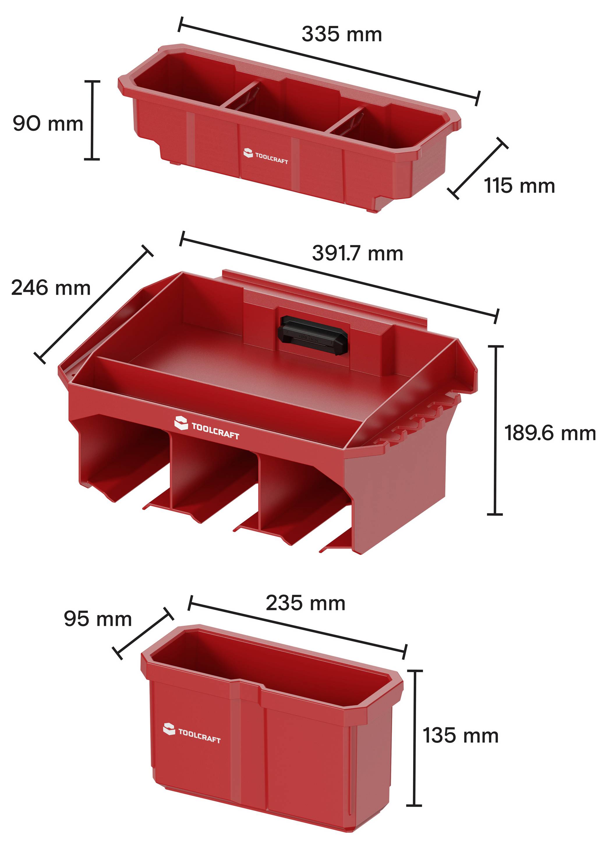 TOOLCRAFT TO-11321850 TOOLCRAFT Wandhalterungs-Set Essential Pro 1 St.-17