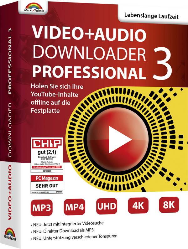 Markt & Technik 81696 Video+Audio Downloader Professional 3  Windows Video und Audio Downloader