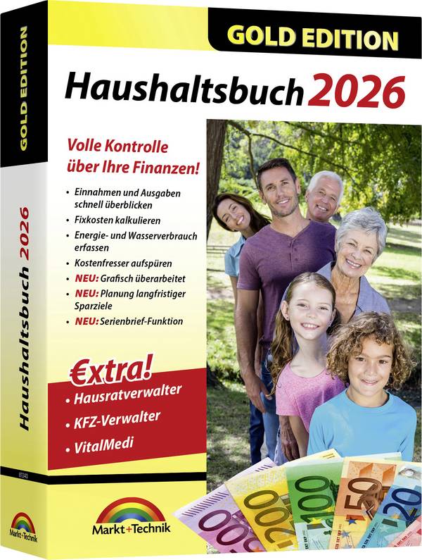 Markt & Technik 81602 Haushaltsbuch 2026  Windows Haushaltsbuch