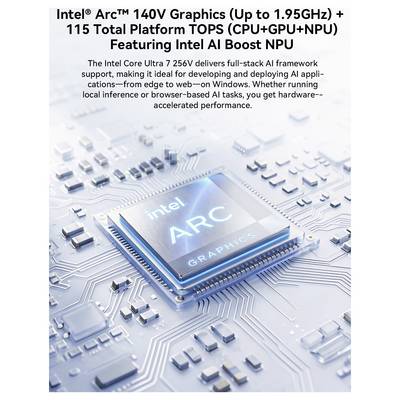 GMKtec Mini PC K13 Intel® Core™ Ultra 7 256V Intel® Core™ Ultra 7 256V 4.8 GHz 16 GB RAM 512 GB SSD Intel Arc™ 140V Win -19