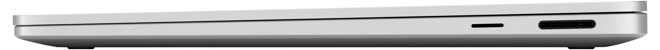 Offener schwarzer Laptop, teilweise geschlossen, zeigt die Tastatur und das zentrierte Windows-Logo auf dem Deckel.