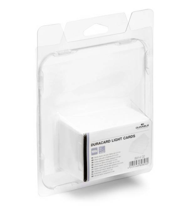 Plastikkarten Duracard Light Cards 53,98x86,6x0,5mm blanko weiß VE=100 Stück