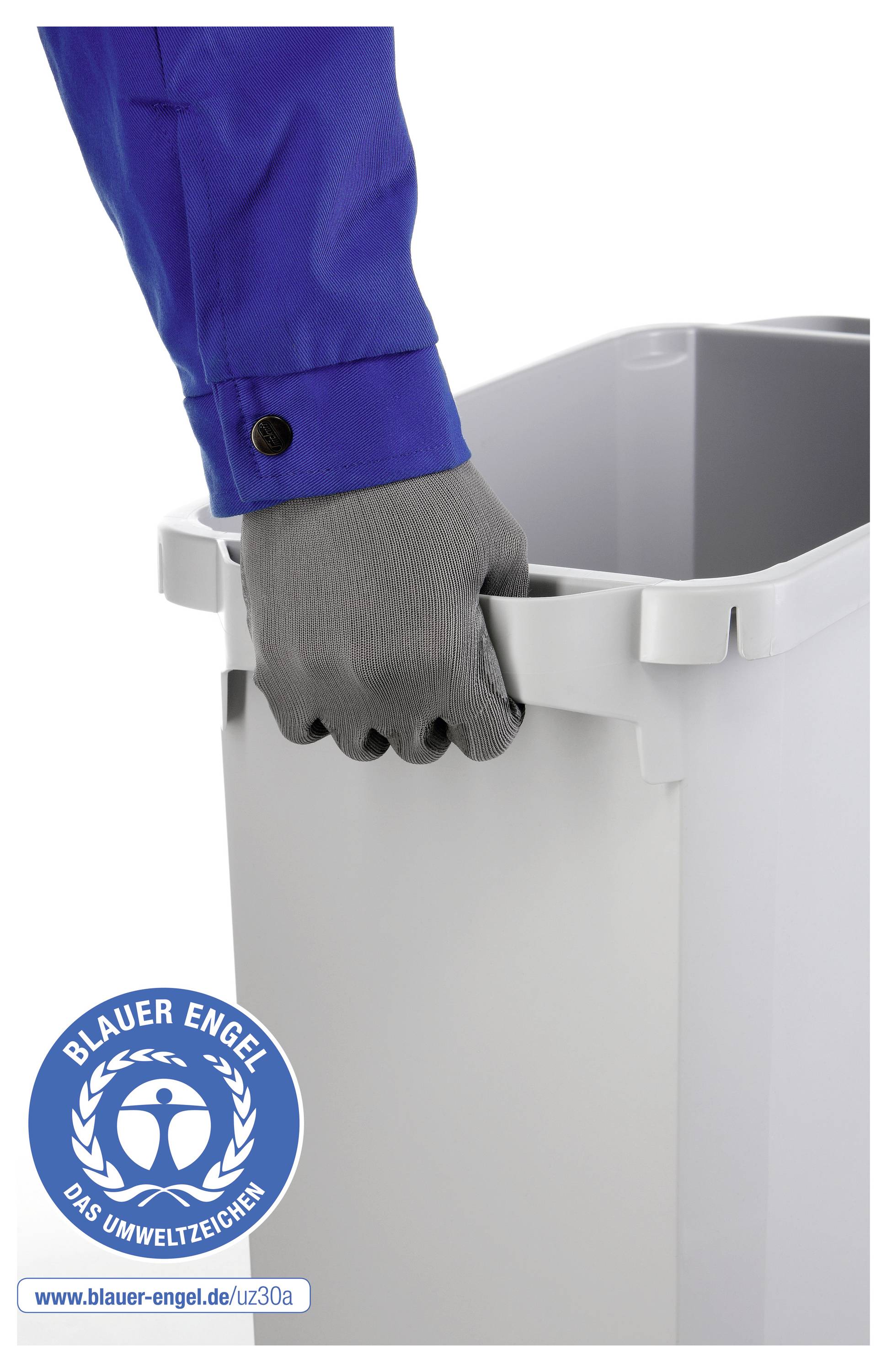 Abfalleimer DURABIN ECO VEH2022050 +Deckel 60l grau-4