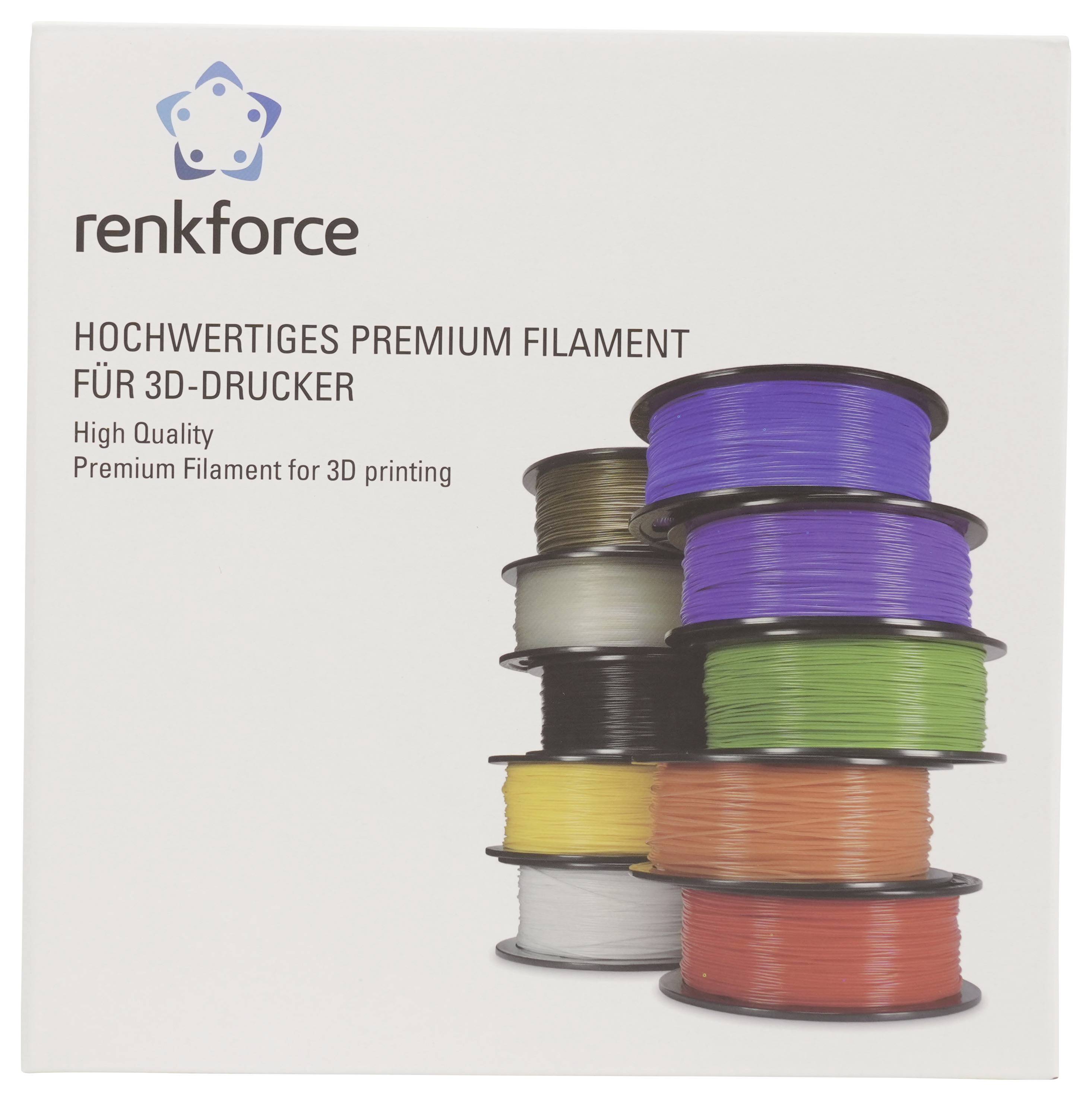 Renkforce RF-7552028 Filament PETG flexibel, hitzebeständig, hohe Zugfestigkeit 1.75 mm 1 kg Gelb 1 St.-4