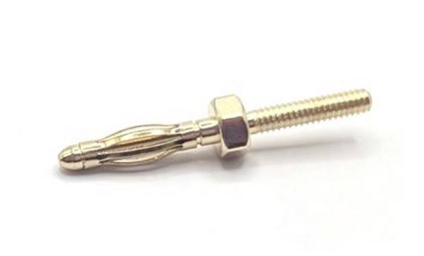 Mueller Electric BU-168-M2-10MM Bananenstecker Stecker, gerade Stift-Ø: 2 mm Gold 1 St.