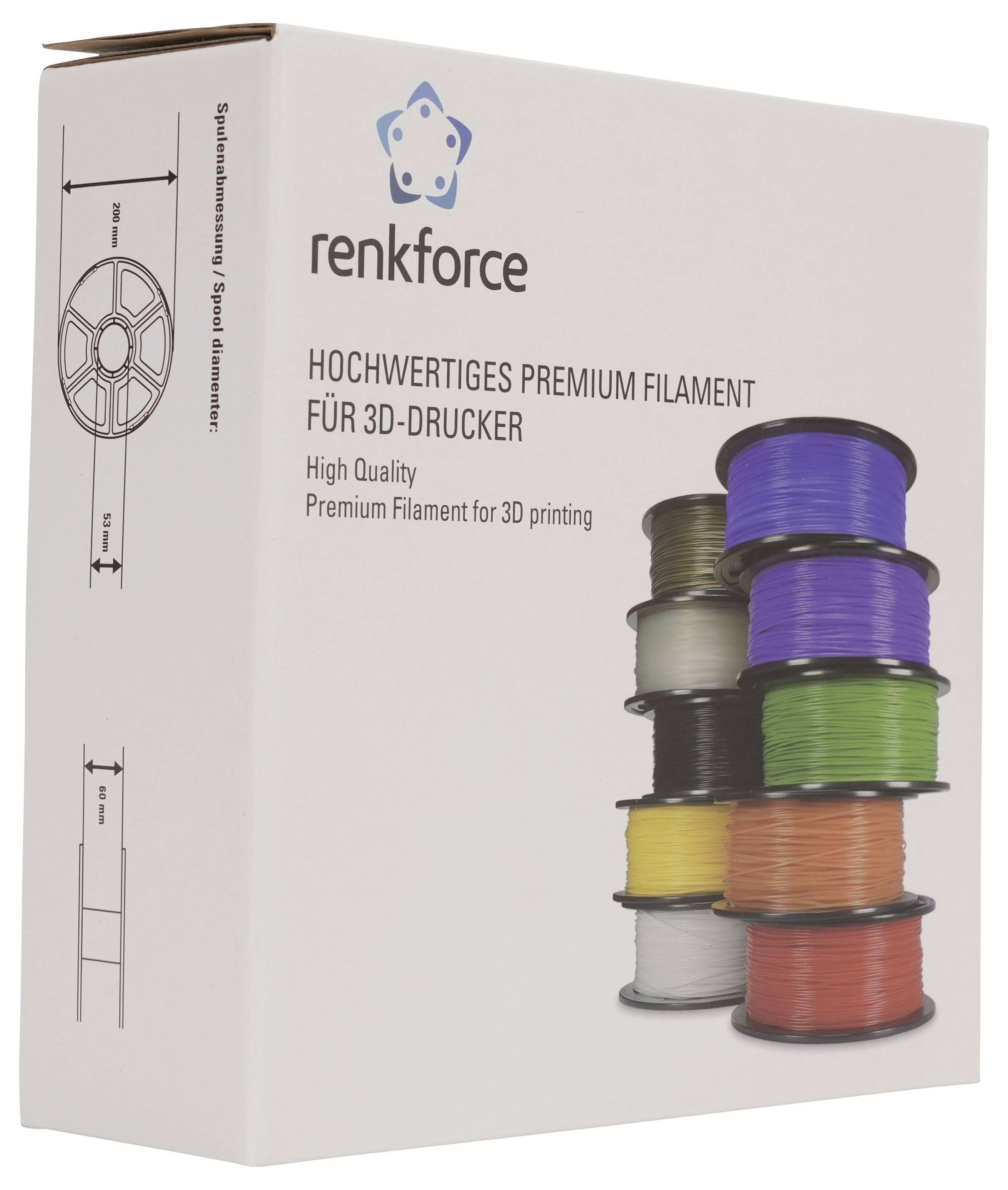 Renkforce RF-7552266 Filament PETG hitzebeständig, flexibel, Steinähnliche Optik 1.75 mm 1 kg Rot, Transparent 1 St.-6