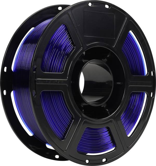 Renkforce RF-7552268  Filament PETG, Tough PLA hitzebeständig, flexibel 1.75 mm 1 kg Blau, Durchsichtig  1 St.