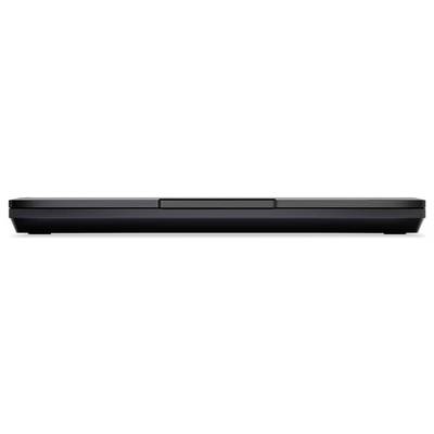 Schwarzes Lenovo-Desktop-Gehäuse gezeigt von der Seite, mit sichtbarem vorderen Stromversorgungspanel-Streifen und hinteren Erweiterungsanschlüssen.