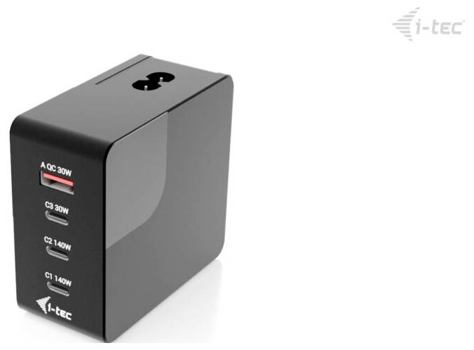 i-tec 140W Intelligent Multiport USB Charger USB Ladegerät 140 W 3x USB-C®, 1x USB-A USB PD 3.1 Schwarz USB Power Delive-2