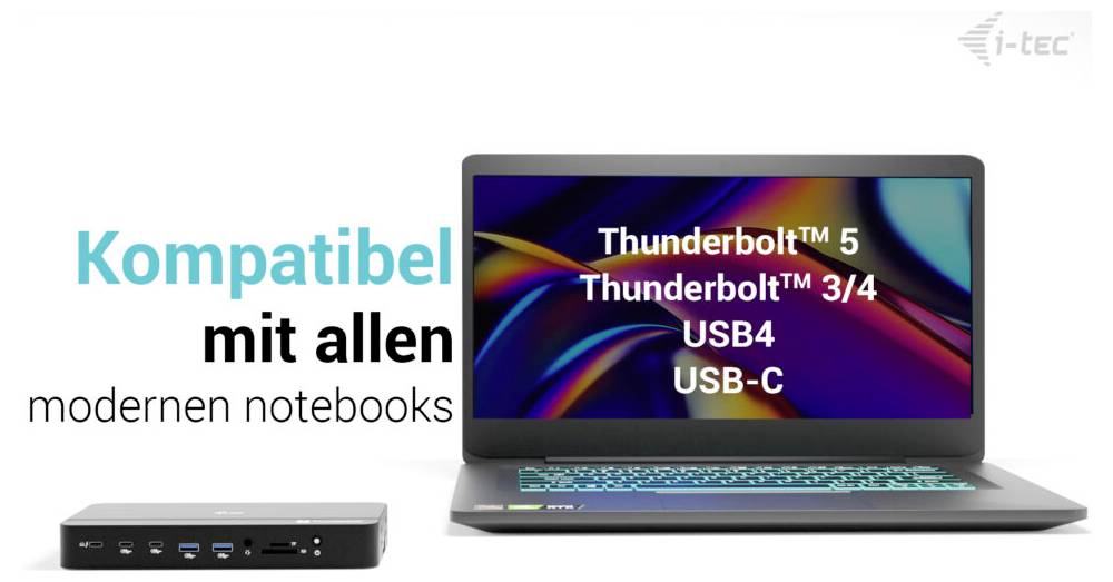 i-tec Thunderbolt™ 5 Dockingstation Thunderbolt 5 Triple Display DS inkl. Kensington-Schloss, USB-C® Power Delivery, int-4
