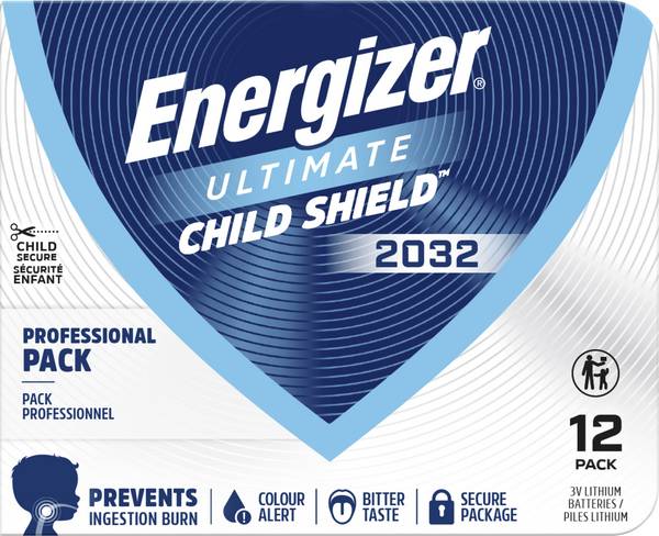 Energizer Knopfzelle CR2032 3 V 12 St. 235 mAh Lithium Ultimate Child Shield E304617100