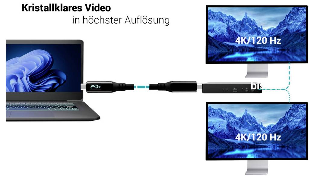 i-tec Thunderbolt™-Kabel 1.5 m Schwarz TB4CBL150CMPRO-7