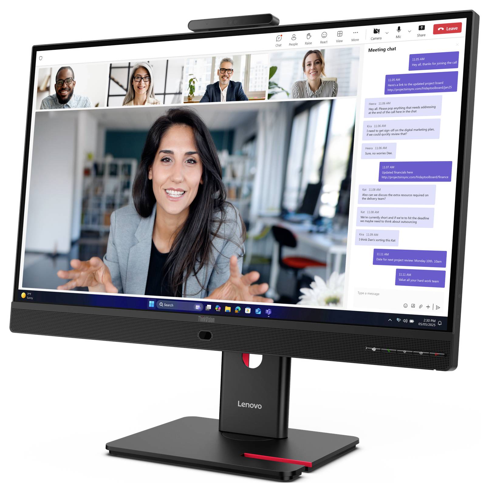 Lenovo ThinkVision T24-4v LCD-Monitor EEK D (A - G) 60.5 cm (23.8 Zoll) 16:9 6 ms VA LCD-2