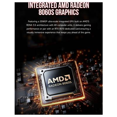 GMKtec Workstation Mini PC, KI-Supercomputer EVO-X2-2 AMD Ryzen AI Max+ 395 128+2TB DDR5X AMD Ryzen AI Max+ 395 5.1 GHz -3