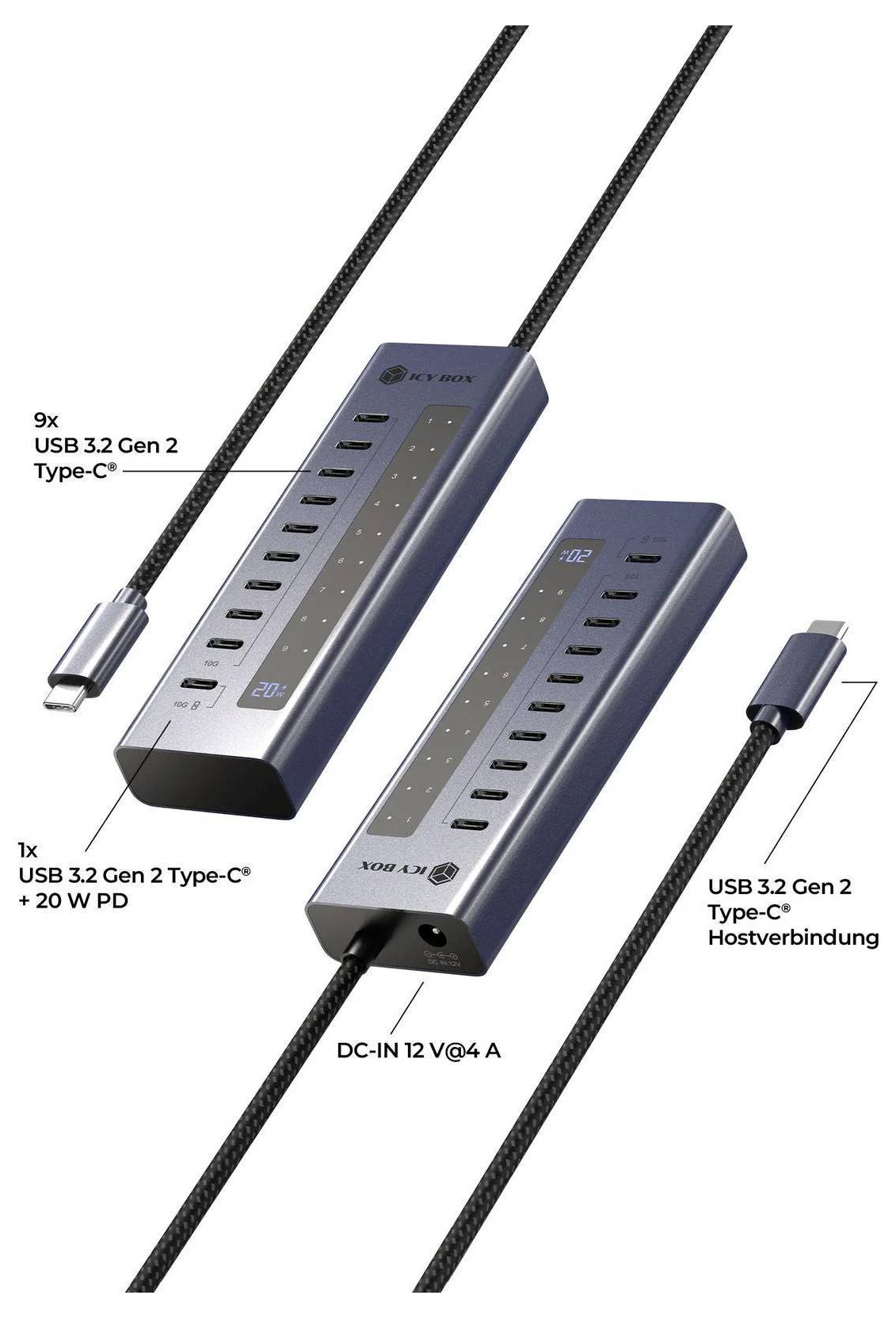 Infografik, die eine einfache SSD-Installation mit einem magnetischen Deckel zeigt, eine Hand, die das Panel verschiebt, und grüne Pfeile, die die Öffnungs- und Schließschritte andeuten.