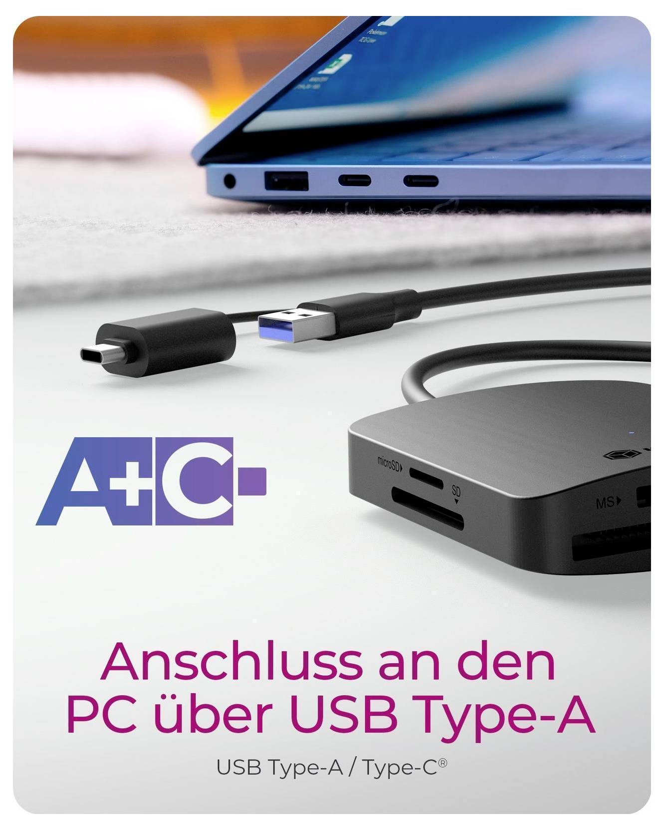 Grafik von vier Laptops um Logos für Windows, macOS, Linux und Chrome OS, mit der deutschen Überschrift „Betriebssystem" darunter.