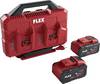 Flex 534912 Stack Pack + 2x 8 Ah Werkzeug-Akku und Ladegerät 18 V 8 Ah