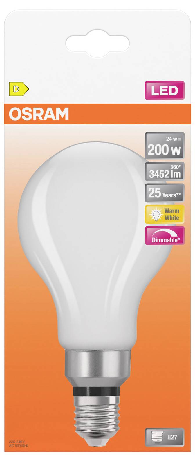 LED-Lampenverpackungsetikett mit Produktspezifikationen: 3 kWh/1000h, 300 lm, 2700 K warmweiß, 80° Abstrahlwinkel, 12V AC/DC, G4-Sockel und Recycling-Symbole.