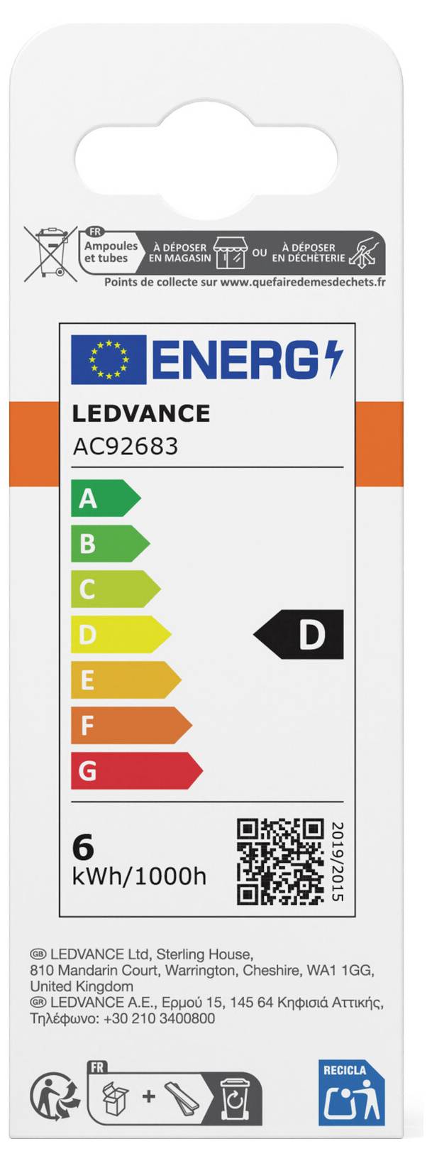 OSRAM 4099854514678 LED EEK D (A - G) E14 5.9 W Tageslichtweiß nicht dimmbar 1 St.-2