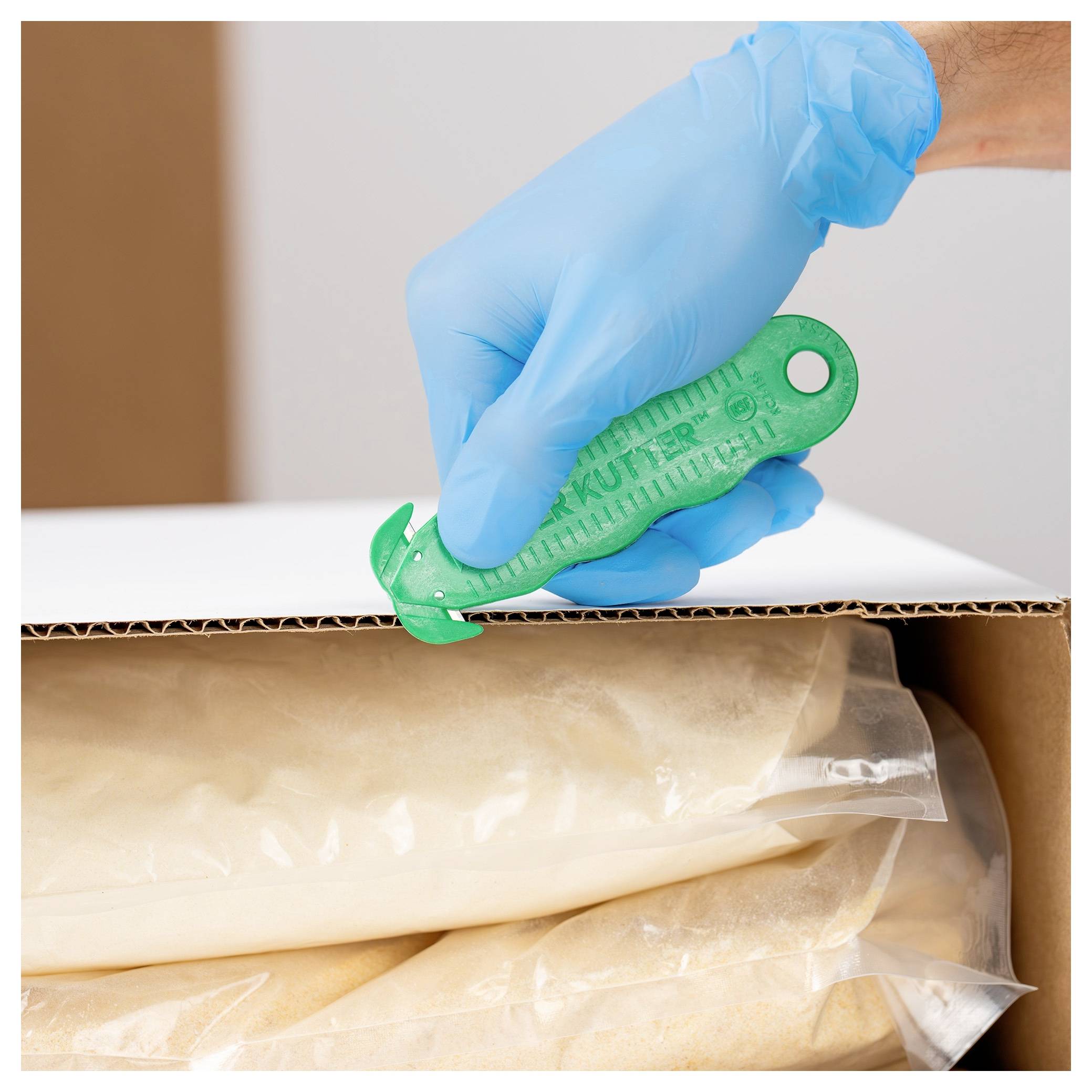 KLEVER KCJ-1SSFX Kutter NSF Food Zone™ Sicherheitsmesser Grün, 10 St.-5