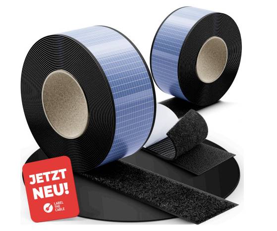 Label the Cable LTC TOUGH TAPE STRAP Klettband (L x B) 5 mm x 50 mm Schwarz 5 m-0