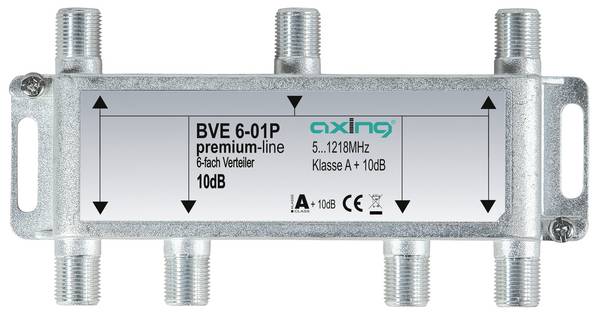 Axing  Kabel-TV Verteiler 6-fach 5 - 1218 MHz
