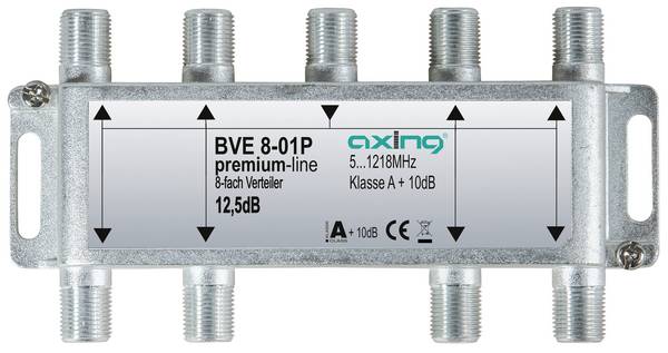 Axing  Kabel-TV Verteiler 8-fach 5 - 1218 MHz