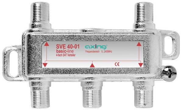 Axing  SAT-Verteiler 4-fach 5 - 2400 MHz
