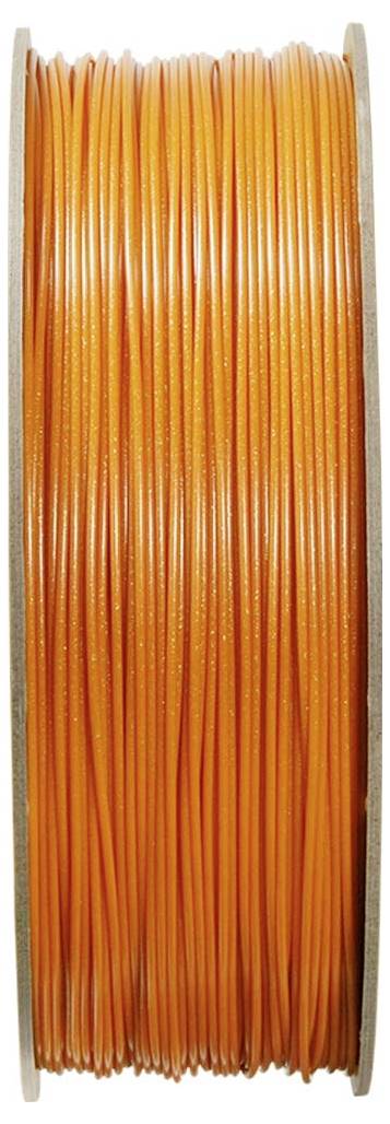 Spule mit leuchtend orangefarbigem Filament oder Draht, straff auf einer zylindrischen Spule aufgewickelt.
