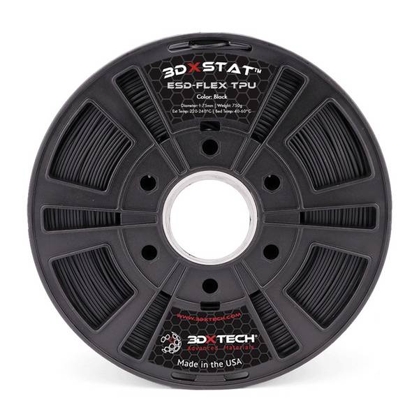 3D Xtech 114BK00A-750G 3DXSTAT Filament ESD FLEX ESD-sicher, flexibel 1.75 mm 750 g Black, Schwarz  1 St.
