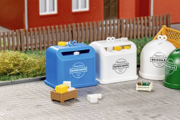 Auhagen  41695 H0 Recycling-Container mit Zubehör Bausatz