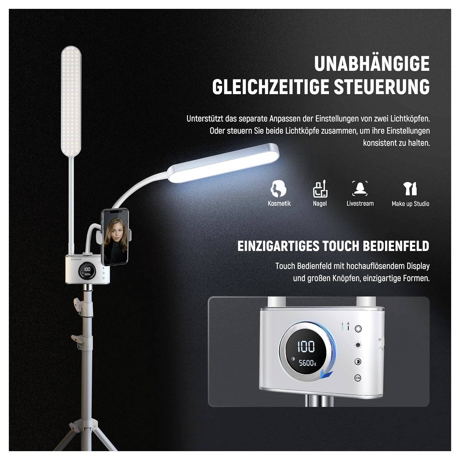 Neewer BH40B LED Videoleuchte Anzahl LEDs=210 Bi-Color-5
