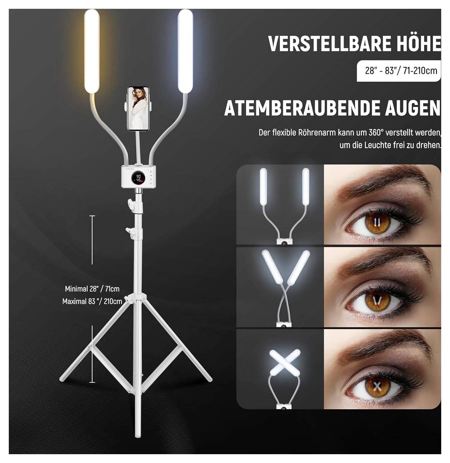 Neewer BH40B LED Videoleuchte Anzahl LEDs=210 Bi-Color-6