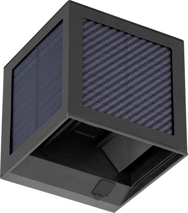 V-TAC VT-408CCT-B 24293 Solar-Außenwandleuchte mit Bewegungsmelder LED 9 W Schwarz