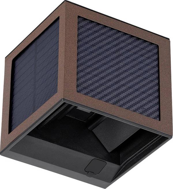 V-TAC VT-408CCT-C 24294 Solar-Außenwandleuchte mit Bewegungsmelder LED 9 W Rost-Braun