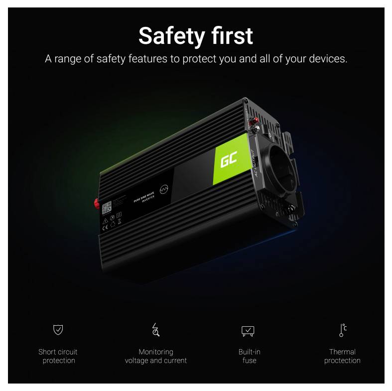 Green Cell Wechselrichter 1000 W 24 V - 230 V-4