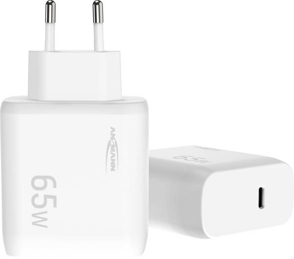Ansmann Home Charger HC165PD USB Ladegerät 65 W 1x USB-C® PPS, USB PD, Quick Charge Weiß Innenbereich, Steckdose