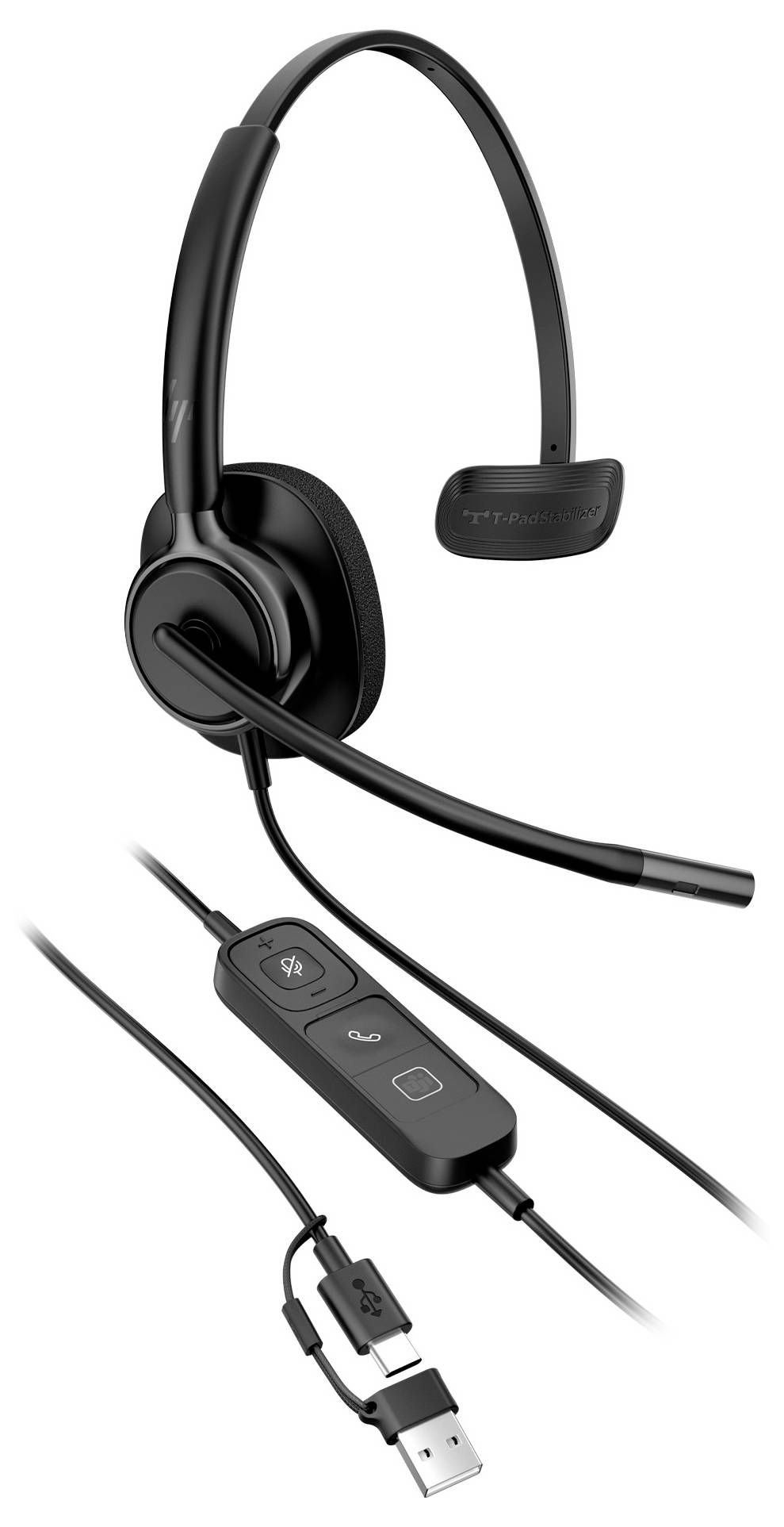 HP Poly Mission 415 USB Wired Headset On Ear Headset Schwarz-2