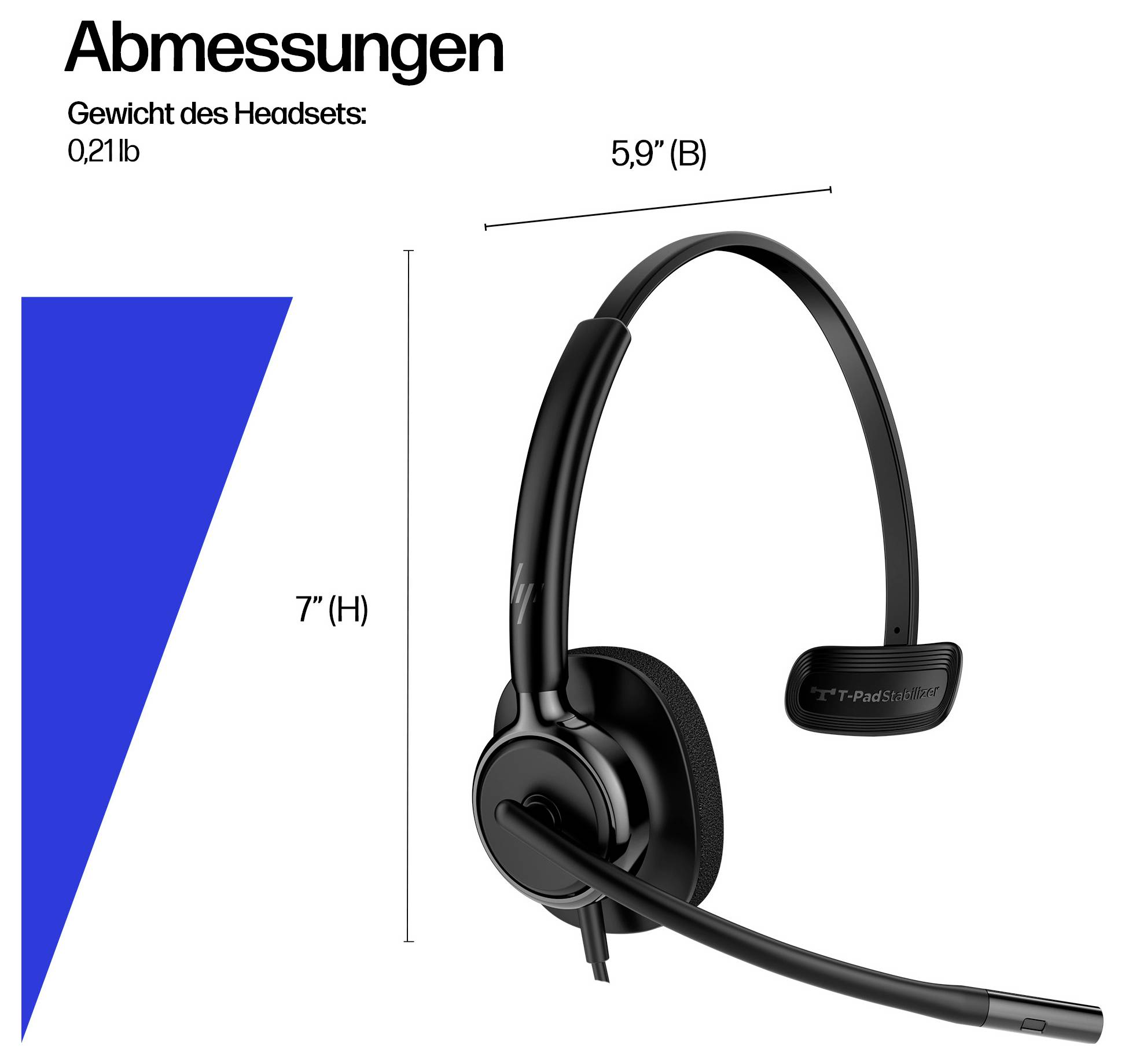 HP Poly Mission 415 USB Wired Headset On Ear Headset Schwarz-3